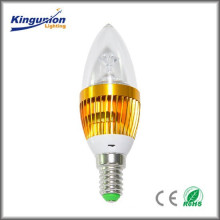 Kingunion Alta calidad E14 / E26 / E27 3W 4W llevó la luz de la vela con CE / RoHS / ERP 220LM